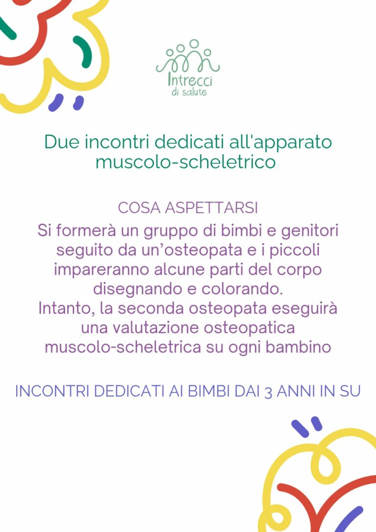 Locandina Conoscere il corpo umano con le osteopate